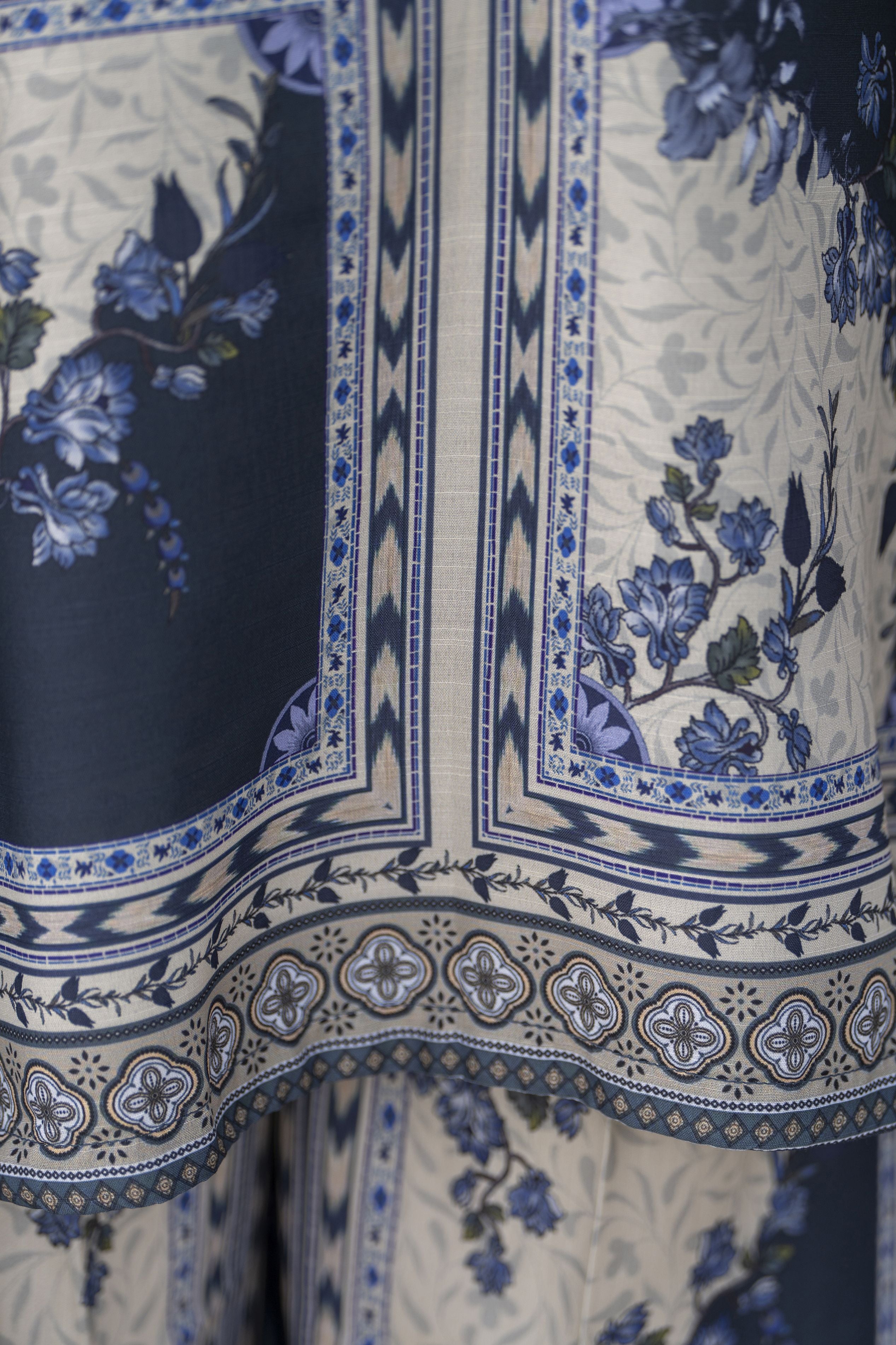 Daily Drapes by Mona – 3pc Printed Raw Silk Women Casual Co-Ord Suit DDR9