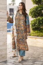 NBH4 Naqsh by Hemline Poly Grip 3PC A-Line Suit with Herringbone Dupatta
