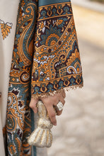 NBH4 Naqsh by Hemline Poly Grip 3PC A-Line Suit with Herringbone Dupatta