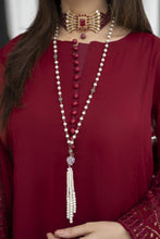 Gul Warun Lustre Chiffon – 3pc Ready to Wear Maroon Embroidered Frock LSG8
