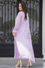 Gul Warun Lustre Chiffon – 3pc Ready to Wear Lilac Embroidered Chiffon Dress LSG5