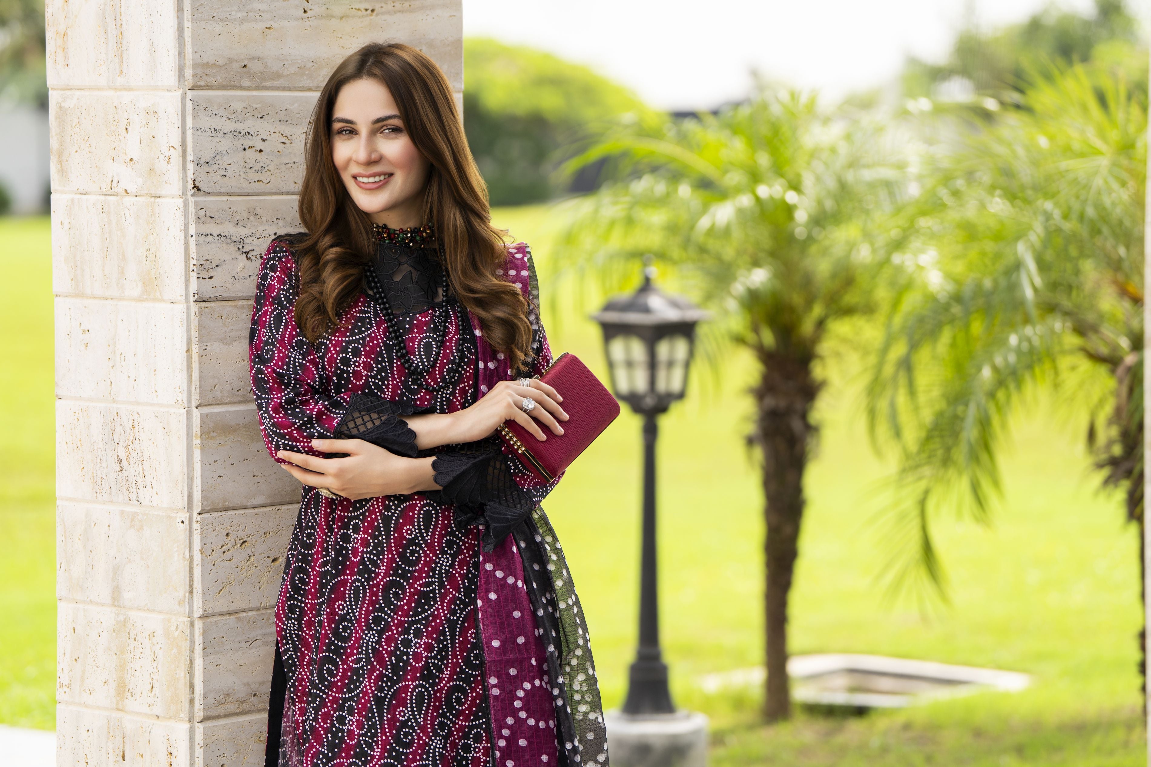 Polkadots Cotton Printed 3pc Ready to Wear Dress with Farshi Shalwar by Miski BYM9