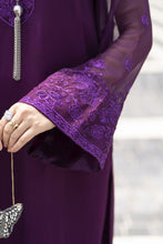 Gul Warun Lustre Chiffon – 3pc Ready to Wear Purple Embroidered Chiffon Dress LSG2