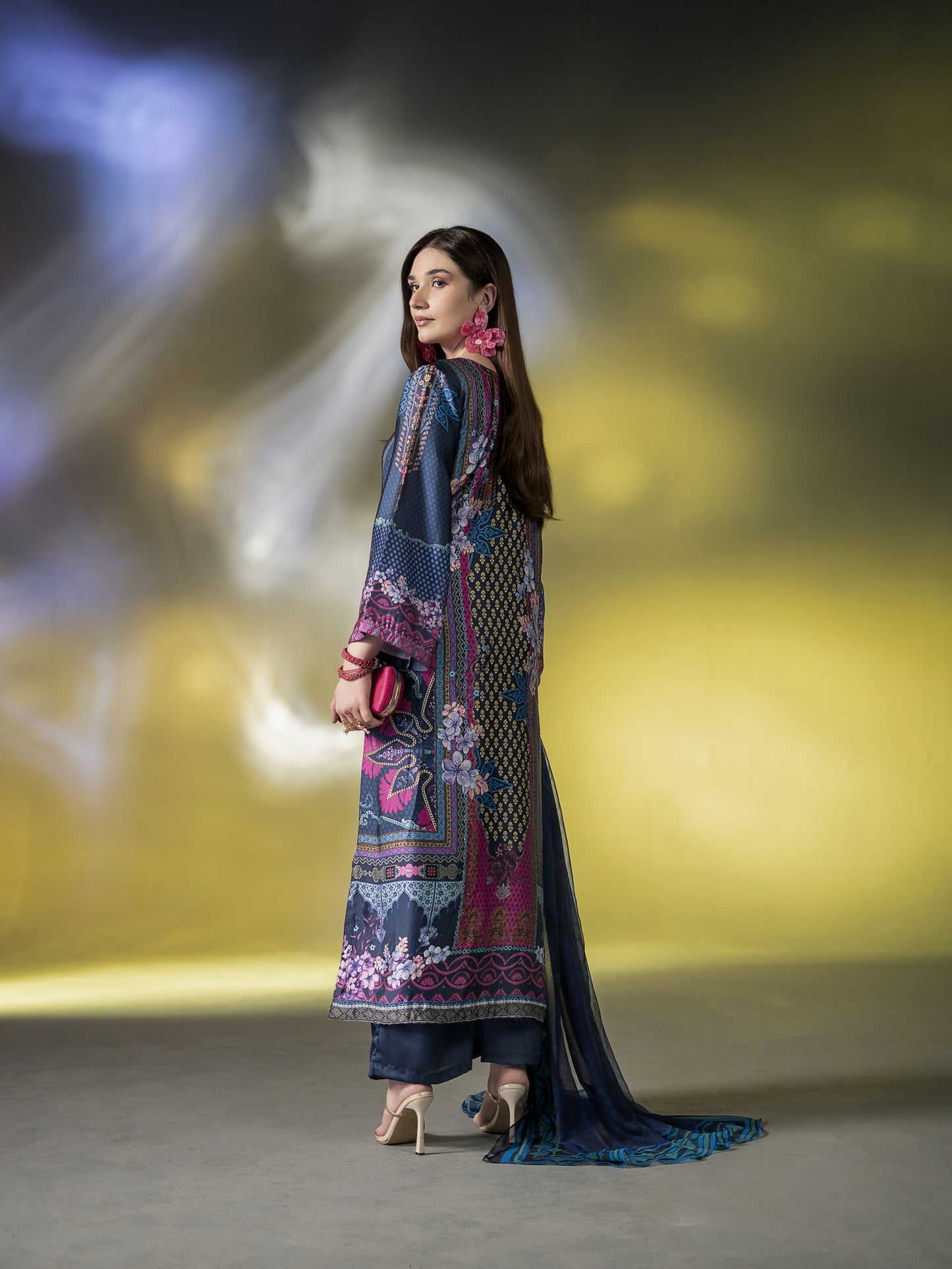 Mona Effortless Silk 3pc Ready to Wear Printed Silk Co-Ord Set SEM1