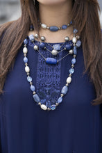 Gul Warun Lustre Chiffon – 3pc Ready to Wear Navy Blue Embroidered Chiffon Frock Dress LSG4