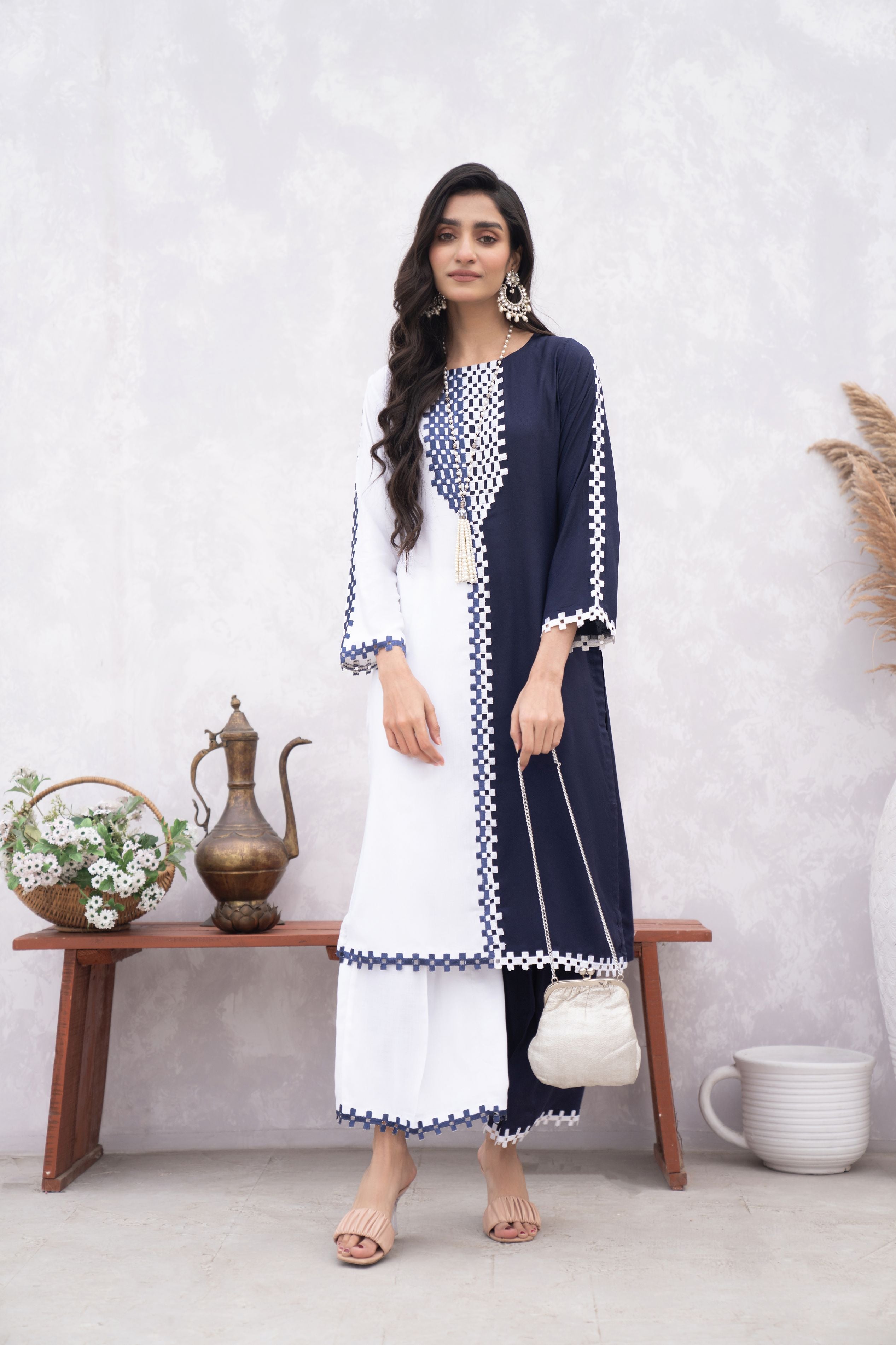 Hemline's Chai Moments Womenswear Casual Linen Modest Pakistani Designer Dress CM4