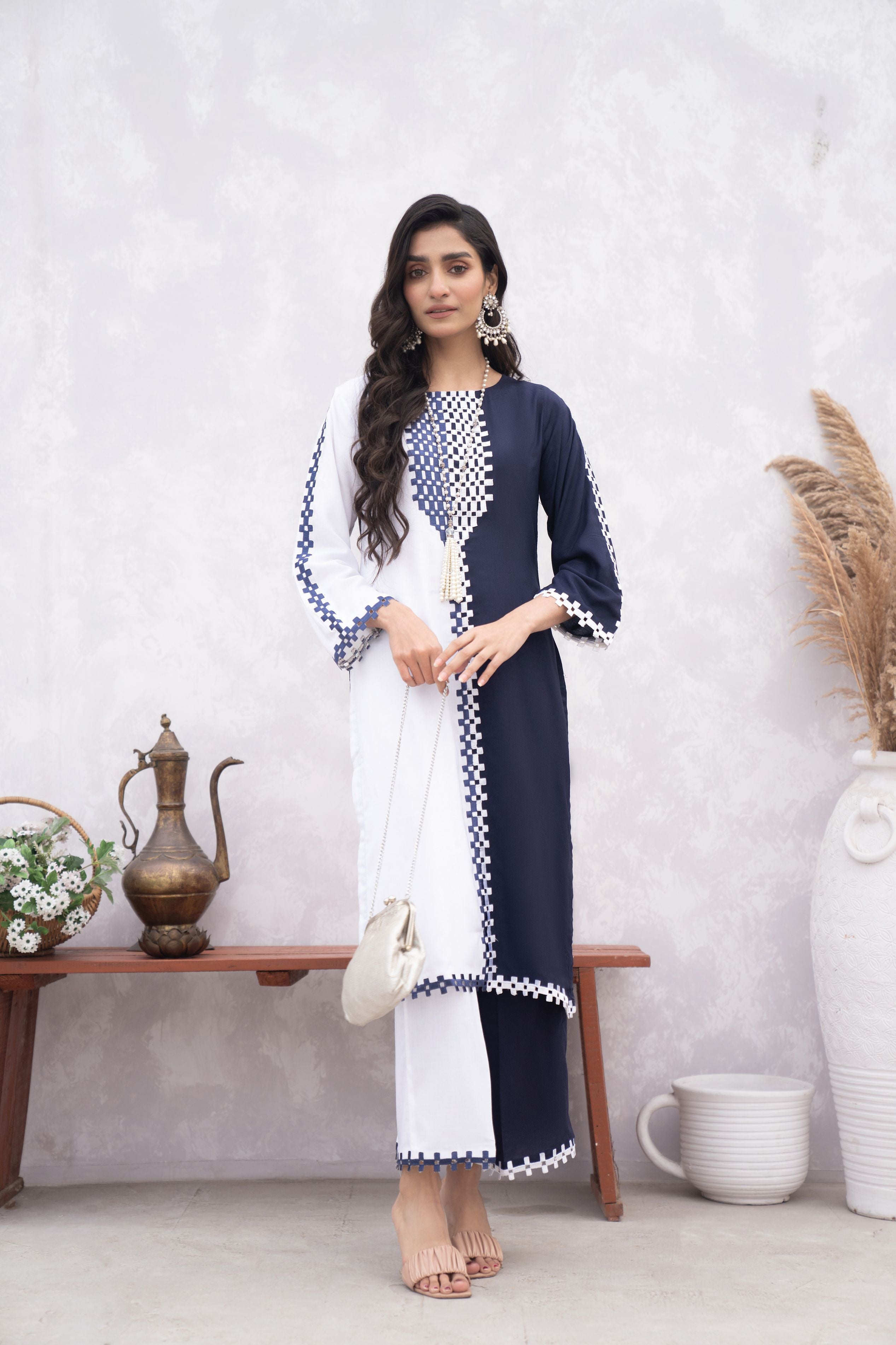 Hemline's Chai Moments Womenswear Casual Linen Modest Pakistani Designer Dress CM4