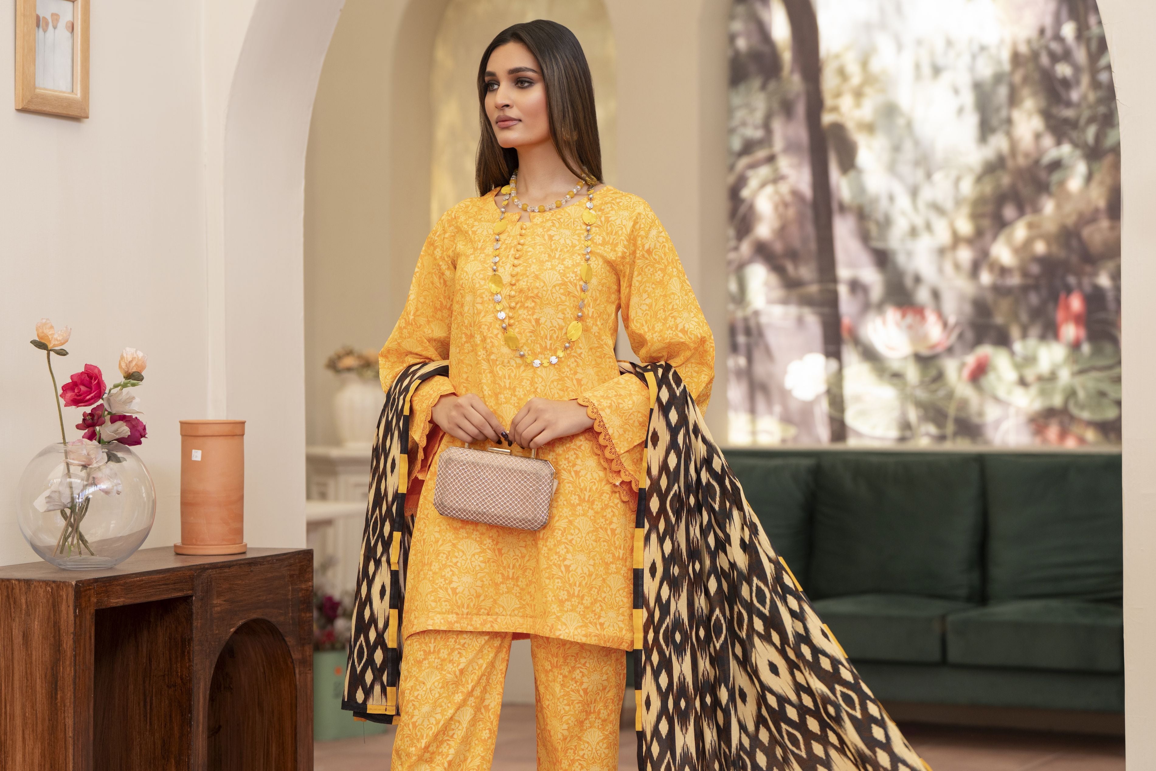 3pc Ready to Wear Breeze by Aabpara Printed Lawn Womenswear BBA1