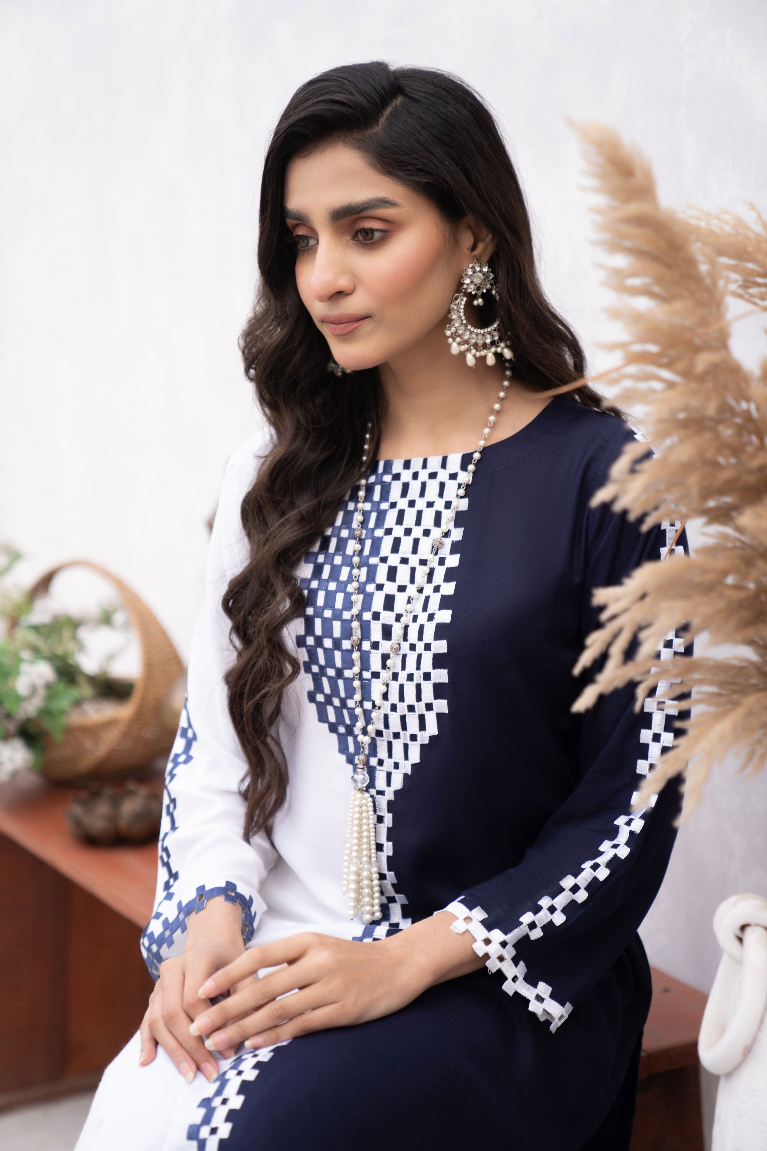 Hemline's Chai Moments Womenswear Casual Linen Modest Pakistani Designer Dress CM4