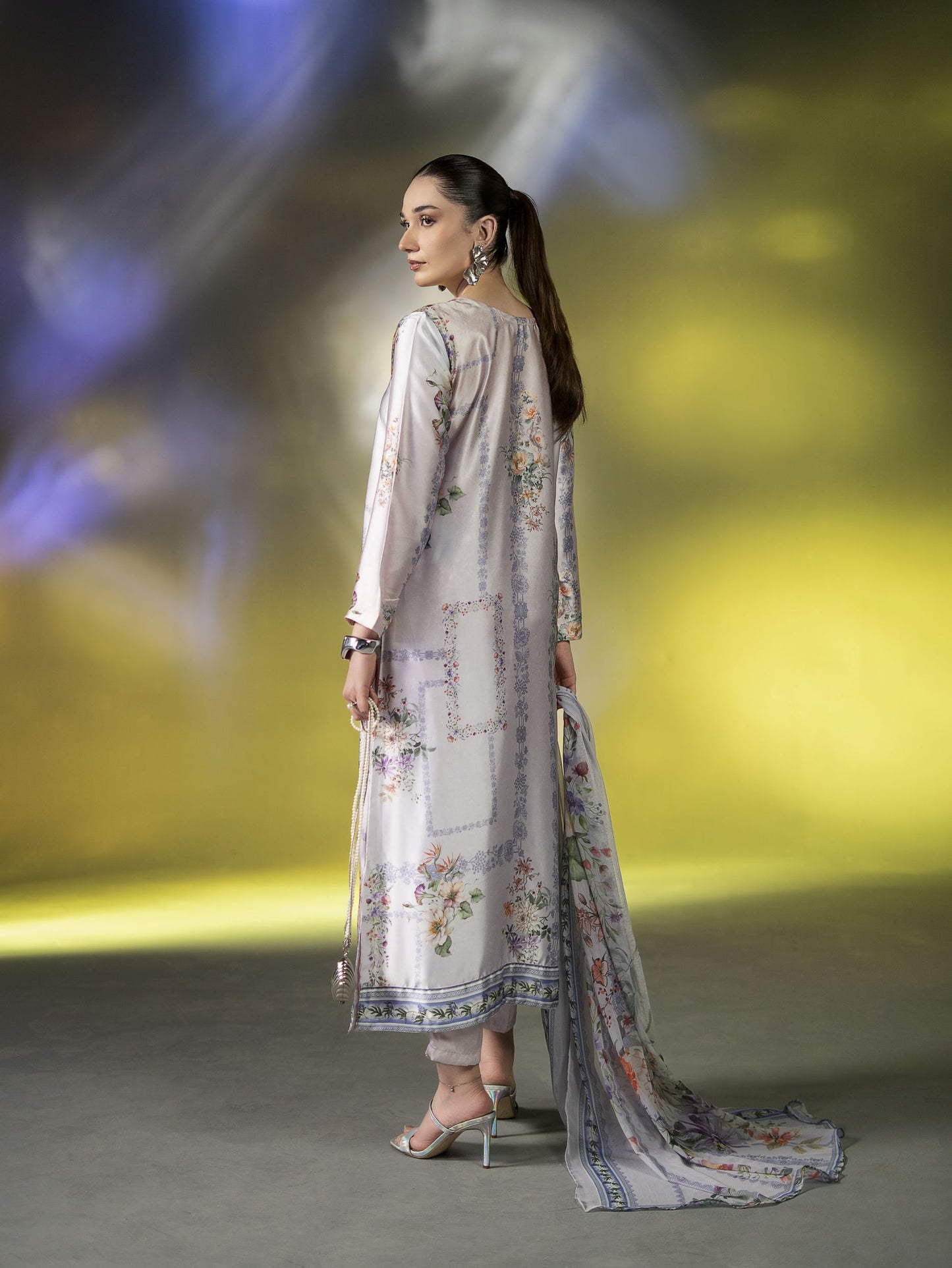 Mona Effortless Silk 3pc Ready to Wear Printed Silk Co-Ord Set SEM2