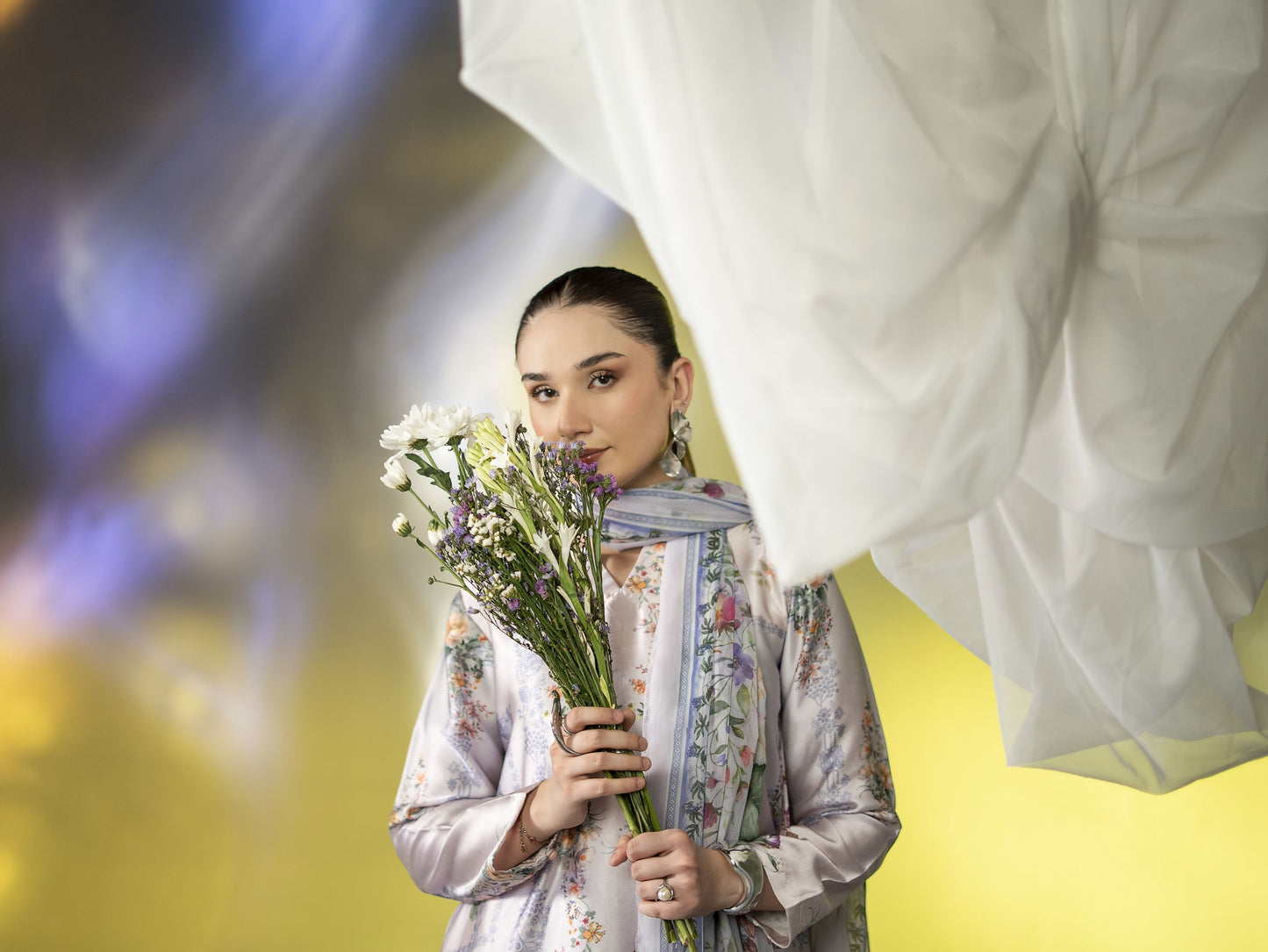 Mona Effortless Silk 3pc Ready to Wear Printed Silk Co-Ord Set SEM2