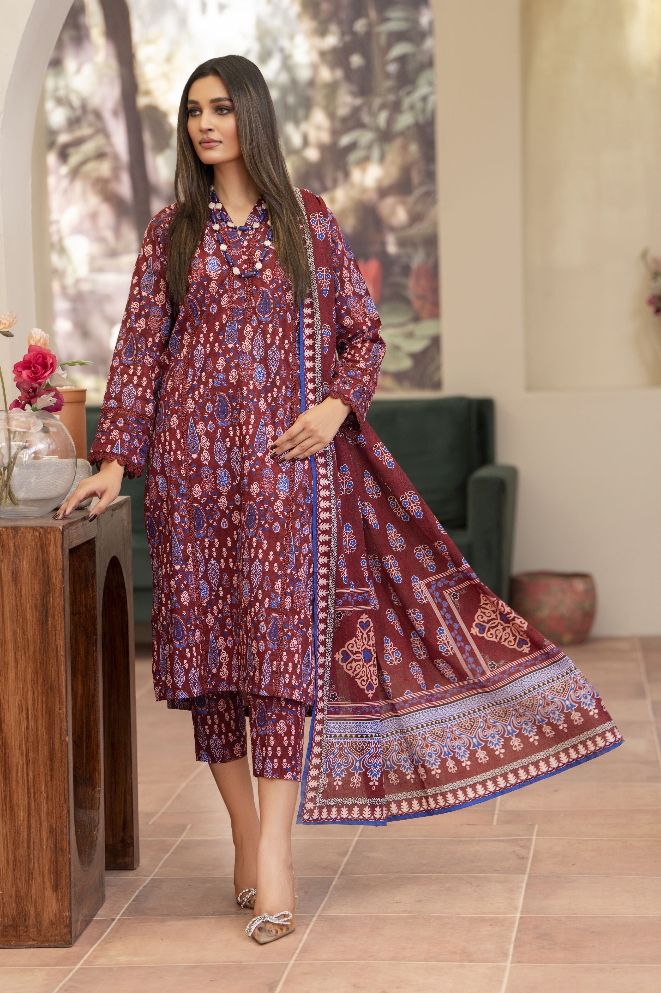 3pc Ready to Wear Breeze by Aabpara Printed Lawn Womenswear BBA5