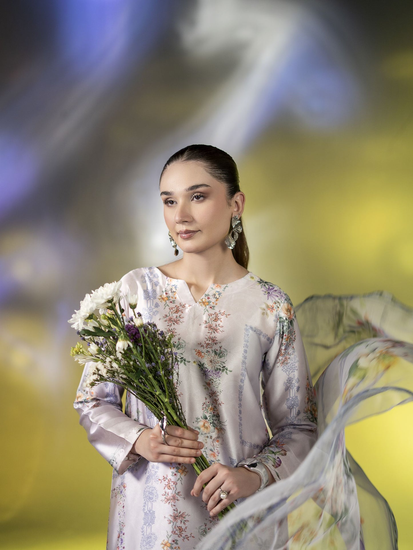 Mona Effortless Silk 3pc Ready to Wear Printed Silk Co-Ord Set SEM2