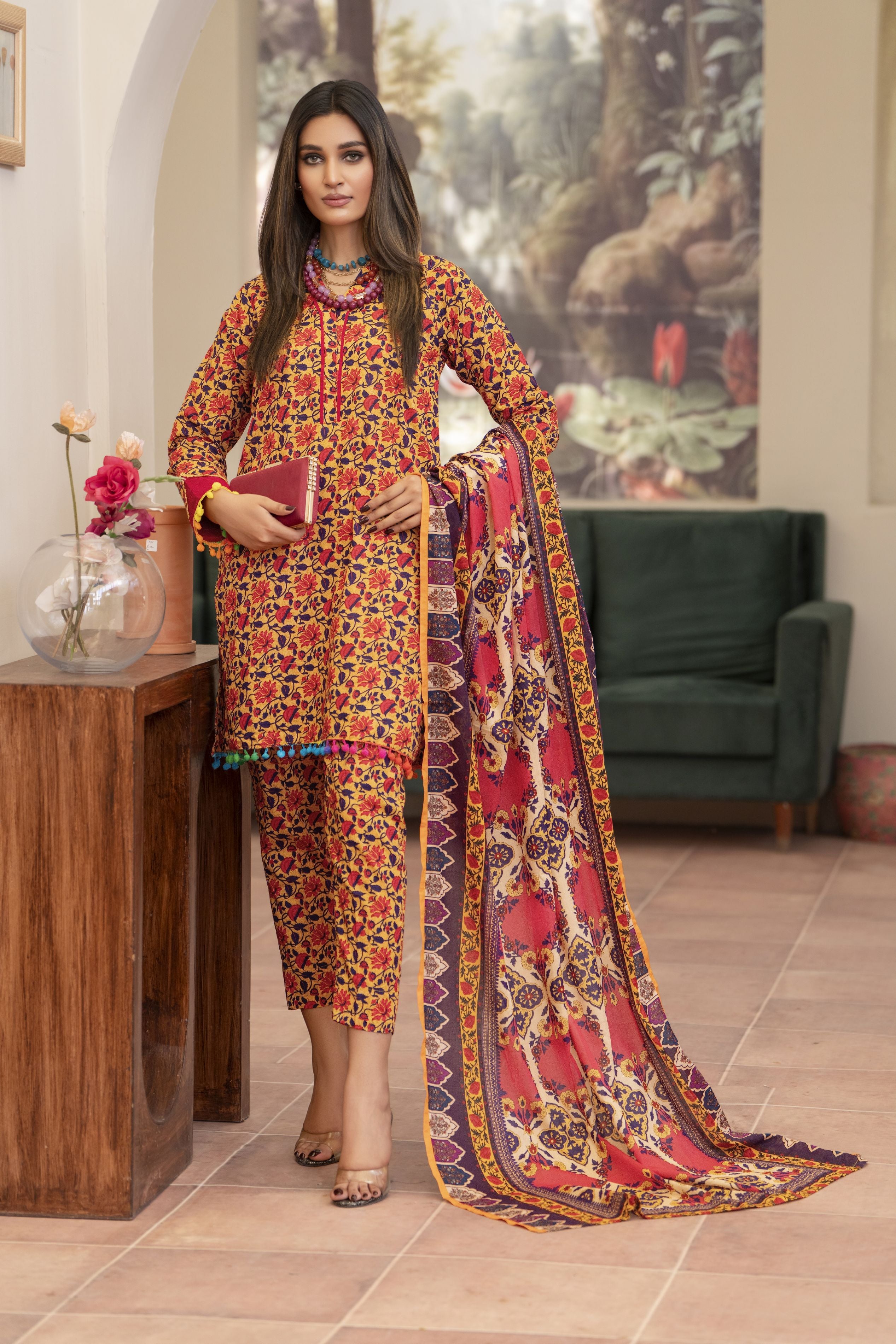 3pc Ready to Wear Breeze by Aabpara Printed Lawn Womenswear BBA3