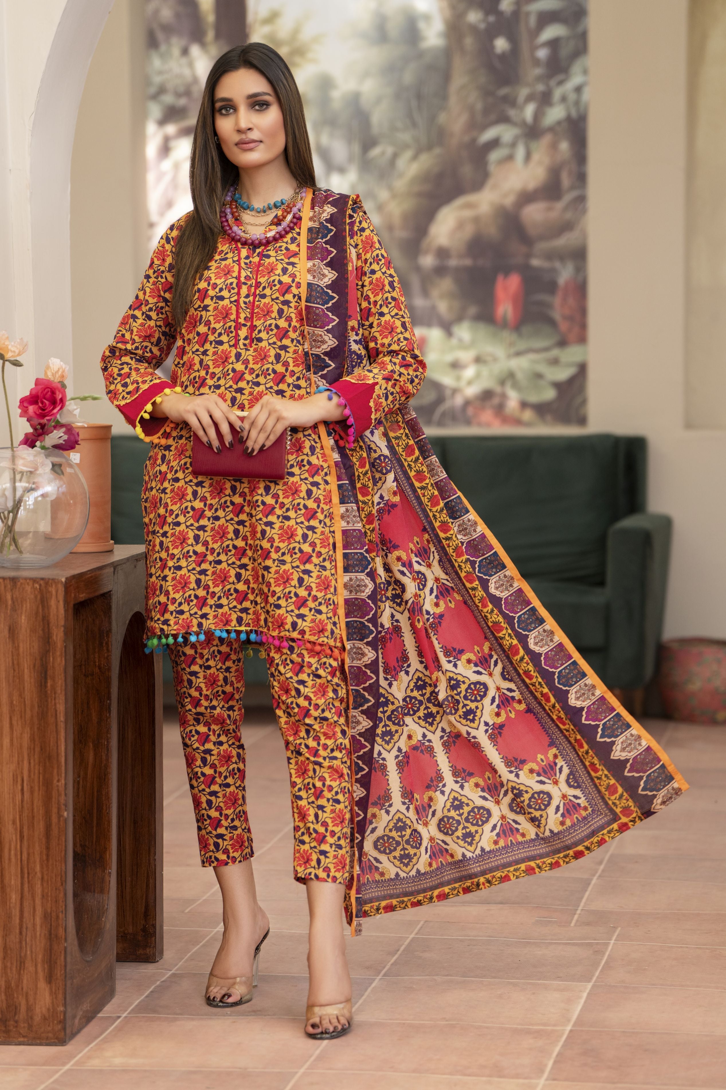 3pc Ready to Wear Breeze by Aabpara Printed Lawn Womenswear BBA3