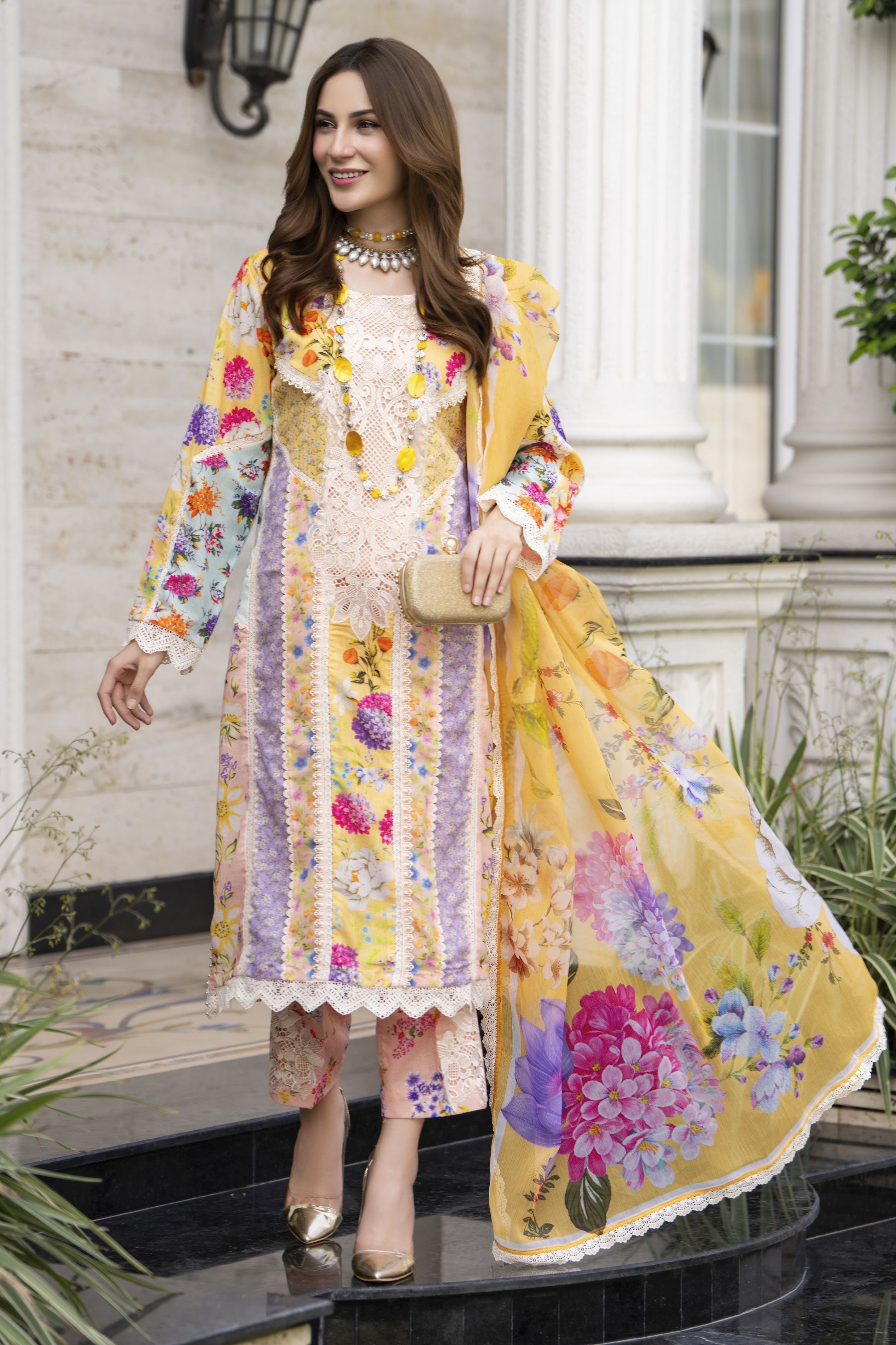 Silver Petals Ready to Wear Lawn Collection – SPRW1