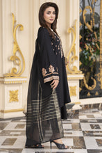 3pc Embroidered Linen Suit with Jacquard Dupatta Soraya SBH7