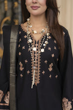 3pc Embroidered Linen Suit with Jacquard Dupatta Soraya SBH7