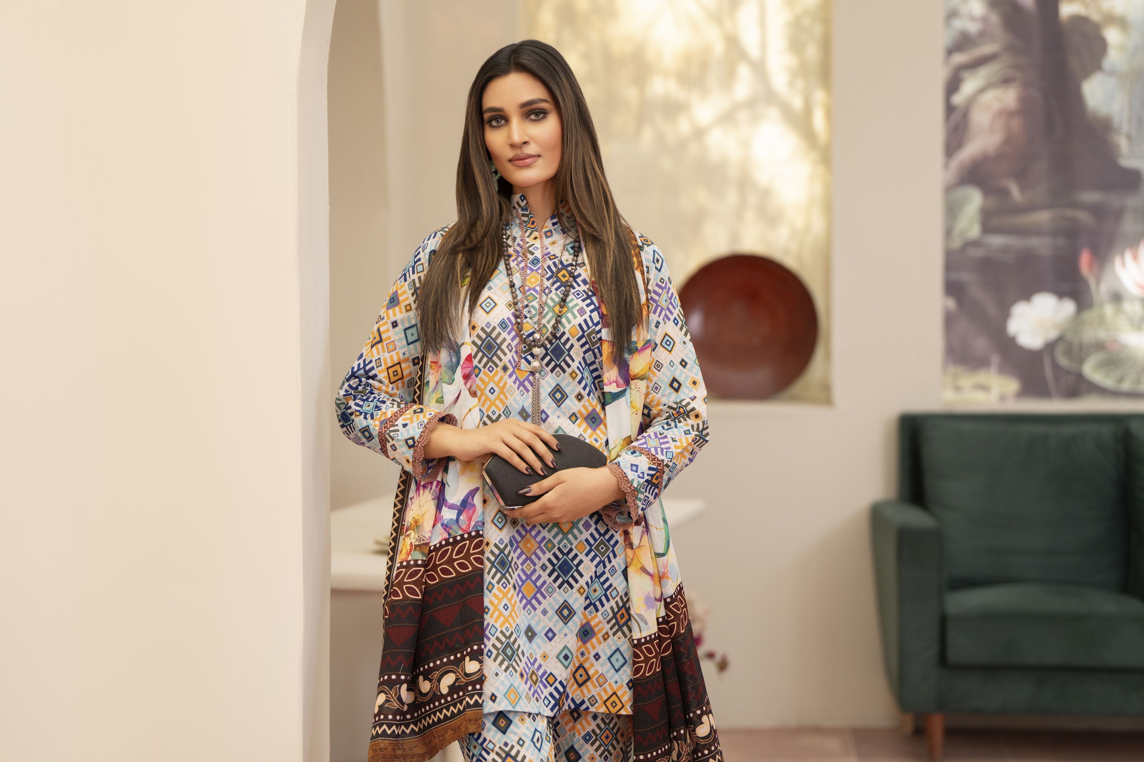 3pc Ready to Wear Breeze by Aabpara Printed Lawn Womenswear BBA7