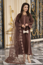 3pc Embroidered Linen Suit with Net Dupatta Soraya SBH3