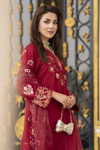 3pc Embroidered Linen Suit with Net Dupatta Soraya SBH4