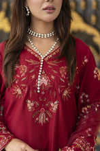 3pc Embroidered Linen Suit with Net Dupatta Soraya SBH4