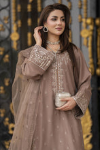 3pc Embroidered Linen Suit with Net Dupatta Soraya SBH8