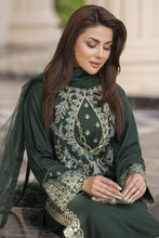 3pc Embroidered Linen Suit with Net Dupatta Soraya SBH6