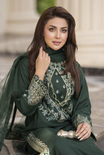 3pc Embroidered Linen Suit with Net Dupatta Soraya SBH6