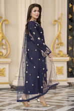 3pc Embroidered Linen Suit with Net Dupatta Soraya SBH1