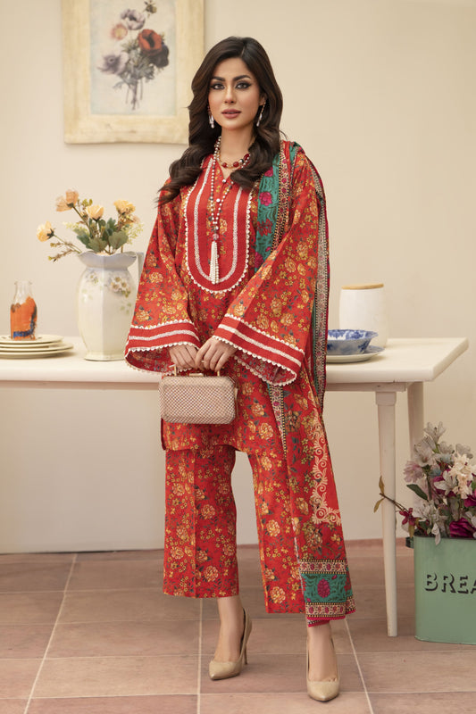 3pc Ready to Wear Breeze by Aabpara Printed Lawn Womenswear BBA2