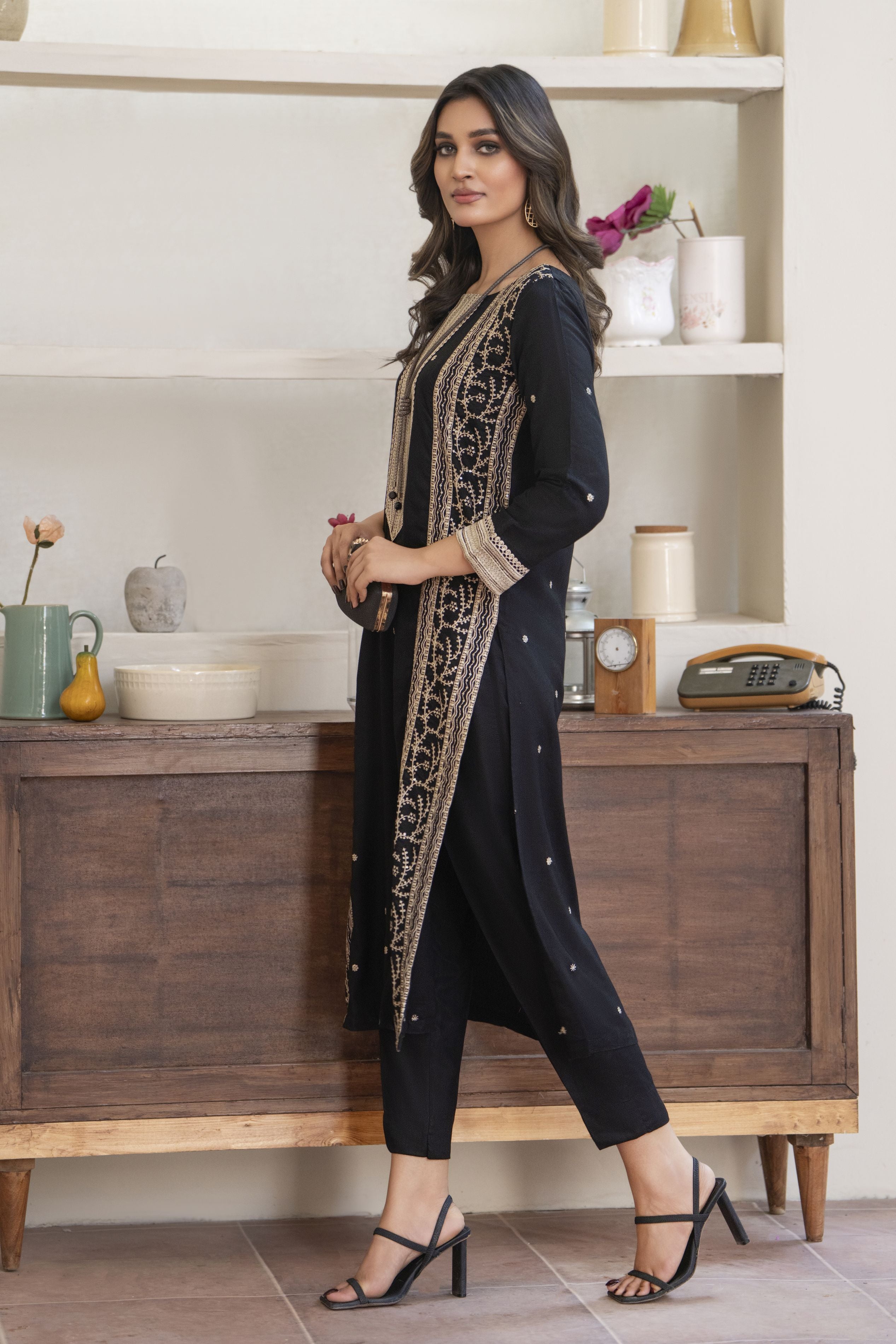 Bloomline Ready to Wear Embroidered Casual Dress by Zaiwa ZBRW8