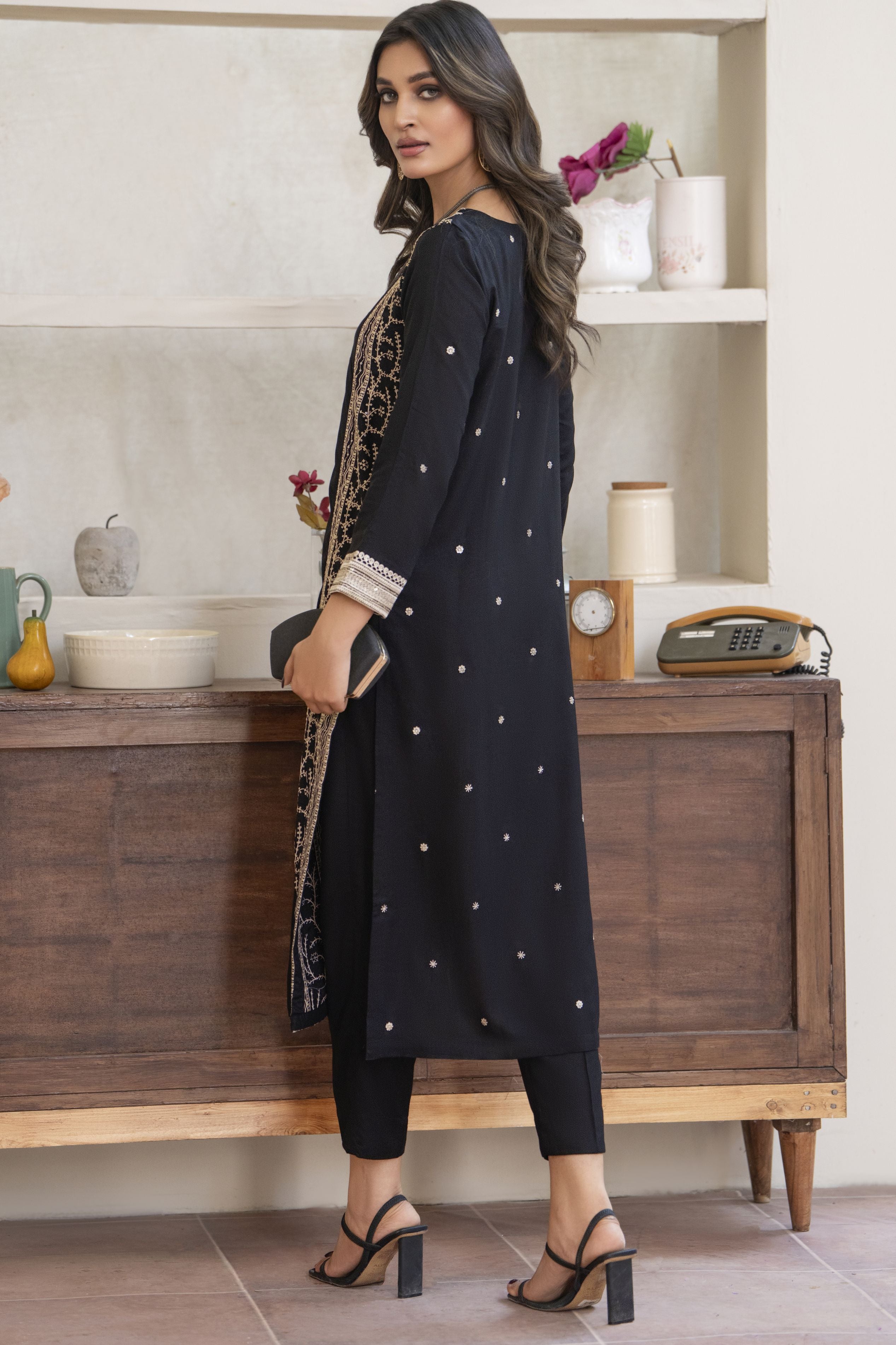 Bloomline Ready to Wear Embroidered Casual Dress by Zaiwa ZBRW8