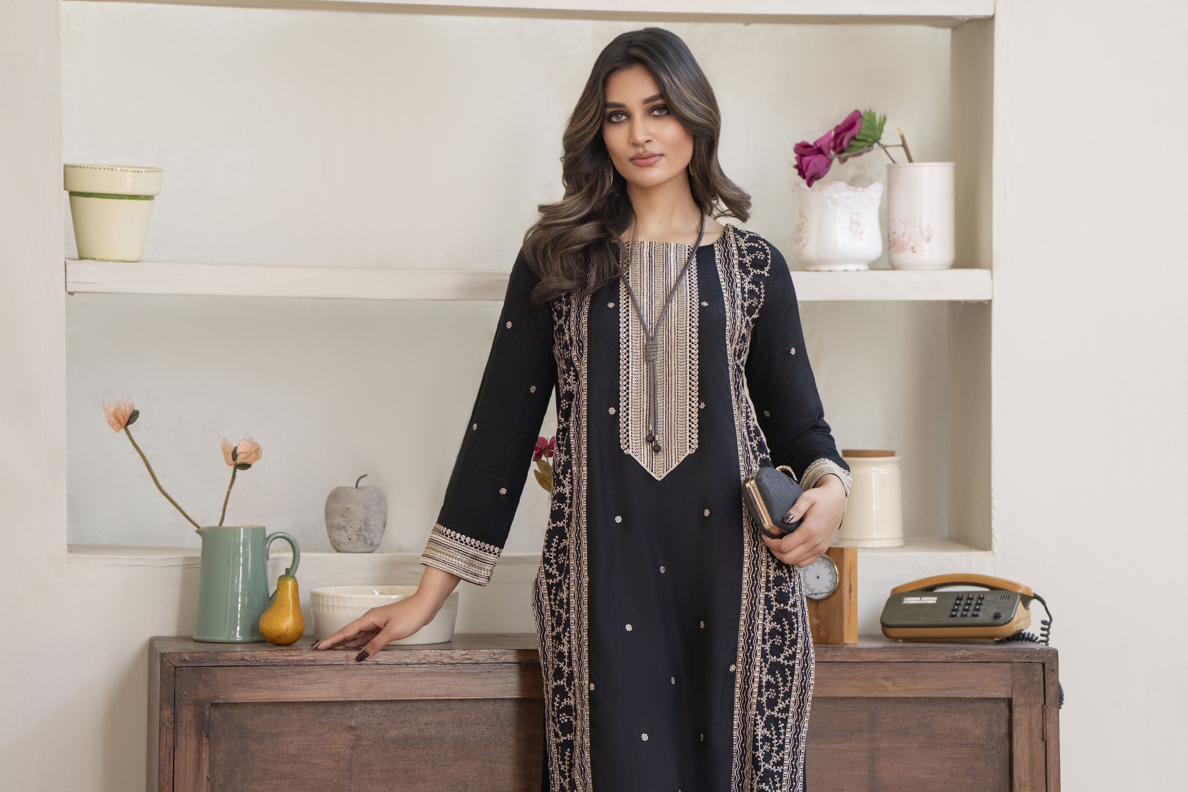 Bloomline Ready to Wear Embroidered Casual Dress by Zaiwa ZBRW8