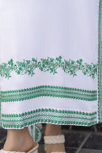 Reshmi RA3 White & Green Embroidered 3pc Raw Silk Suit with Chiffon Dupatta