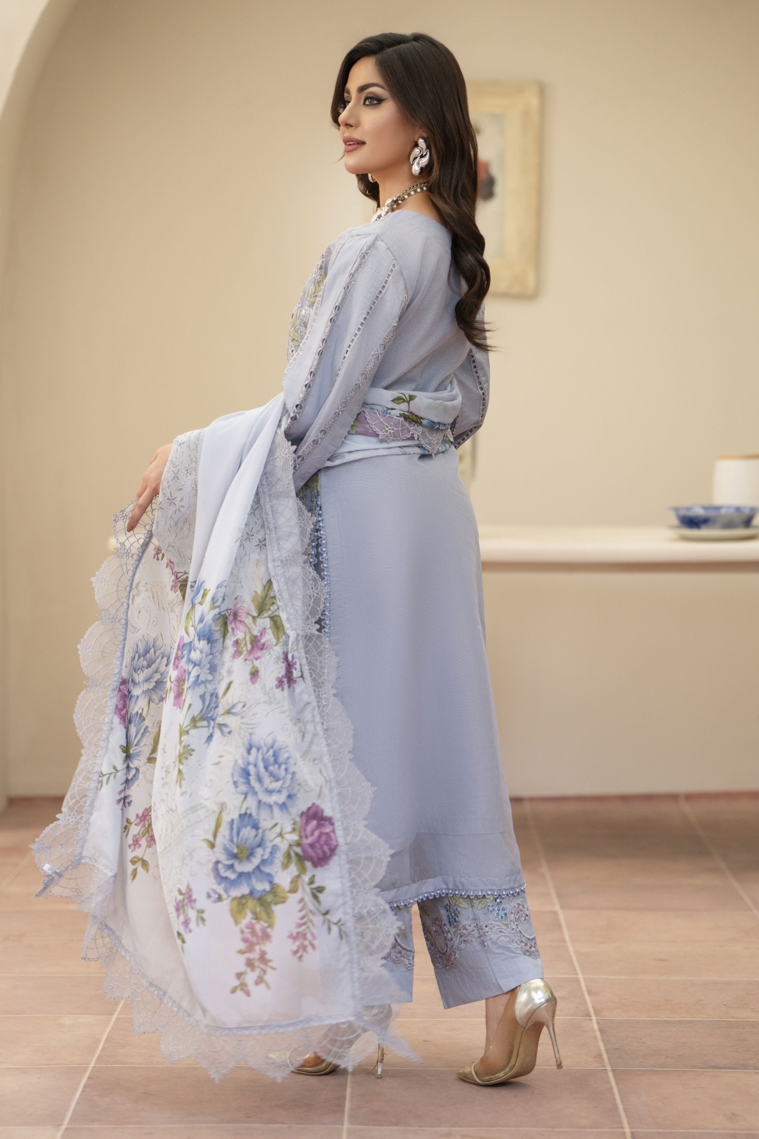 3pc Ready to Wear Luxury Lawn Collection by Silver 2025 SLL04