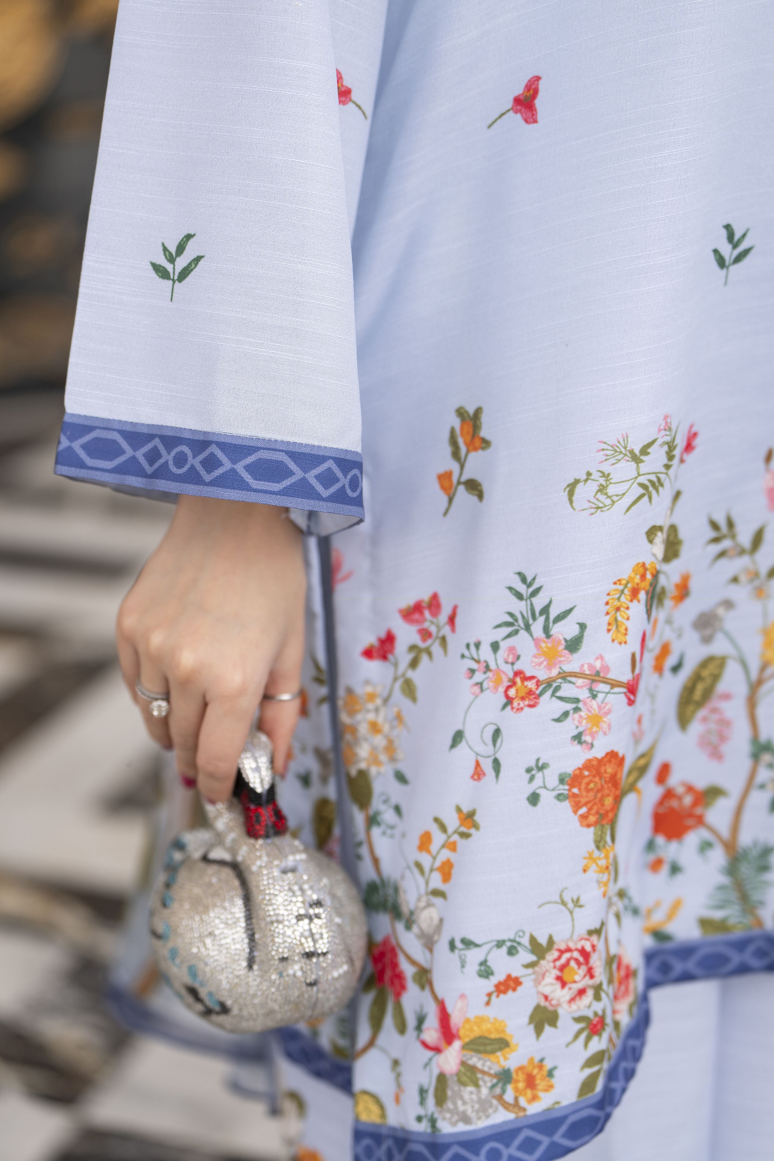 Daily Drapes by Mona – 3pc Raw Silk Suit with Wide Leg Trousers DDR6