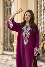 Reshmi RA10 Magenta Embroidered 3pc Raw Silk Suit with Chiffon Dupatta
