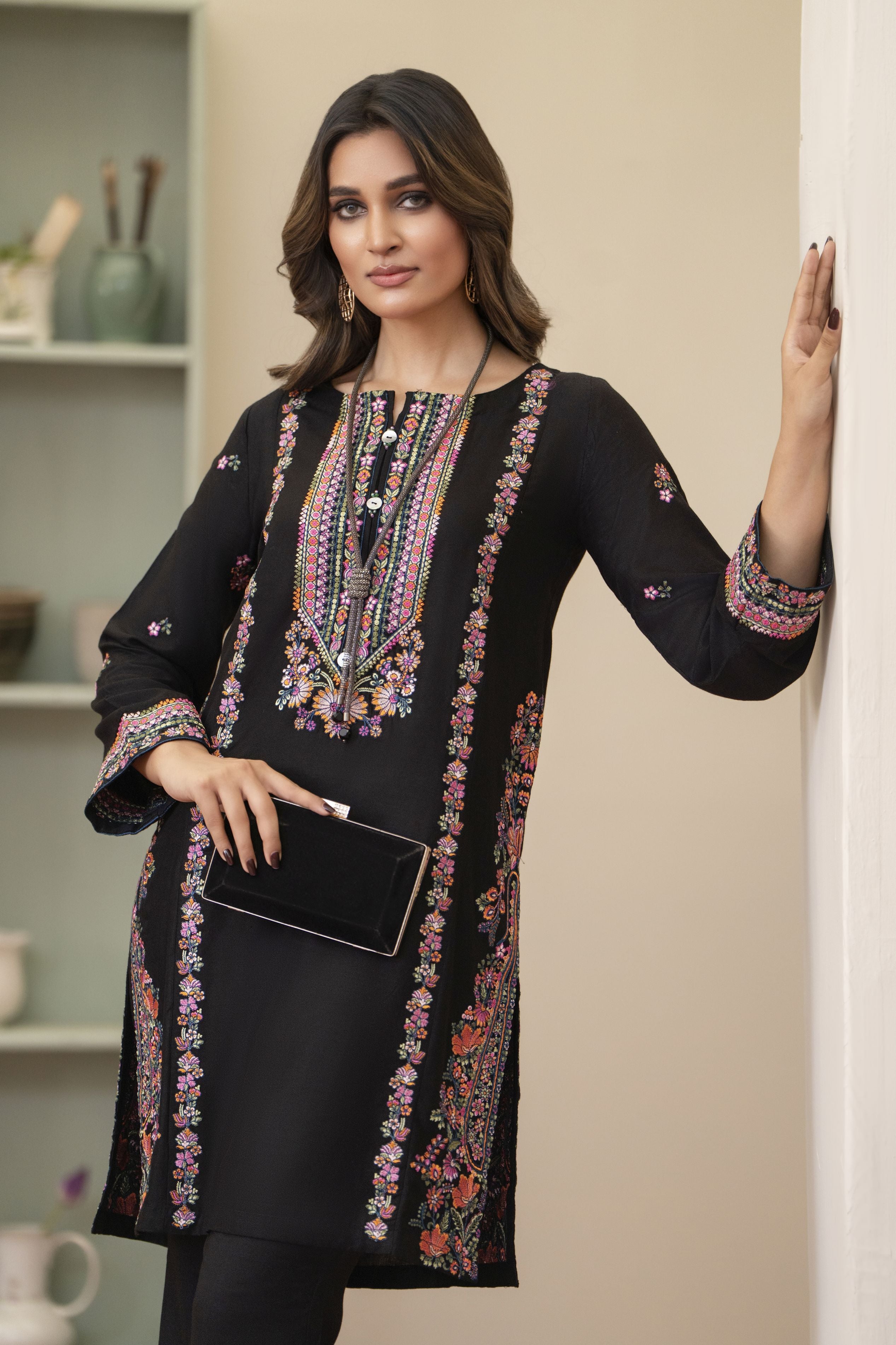 Bloomline Ready to Wear Embroidered Casual Dress by Zaiwa ZBRW2