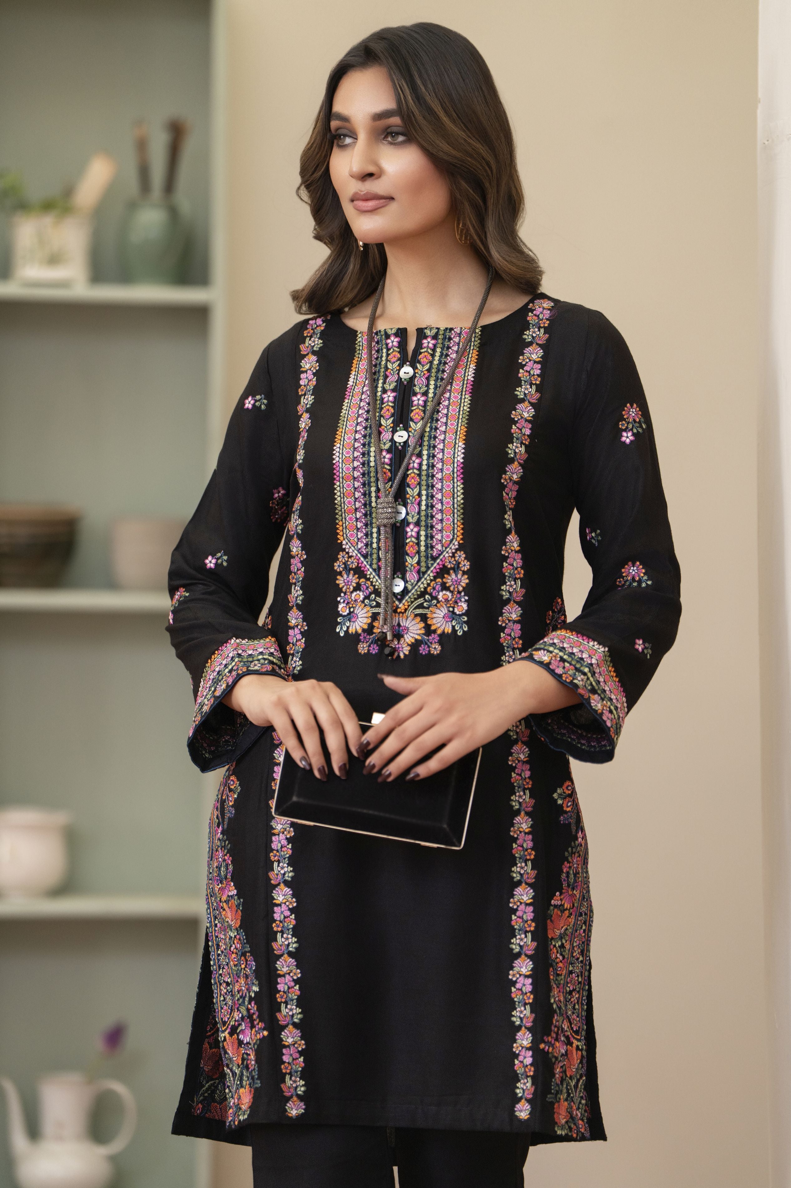 Bloomline Ready to Wear Embroidered Casual Dress by Zaiwa ZBRW2