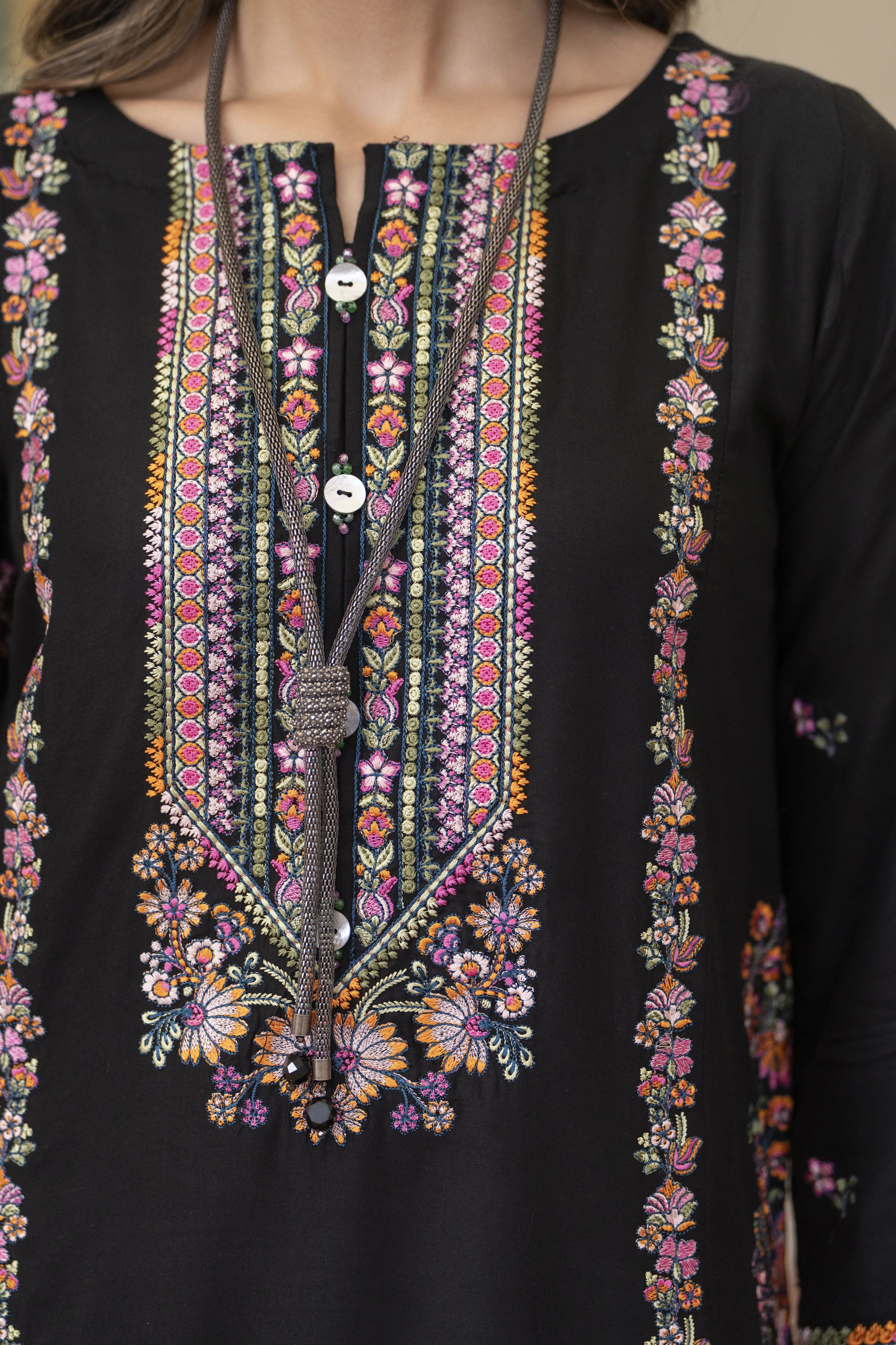 Bloomline Ready to Wear Embroidered Casual Dress by Zaiwa ZBRW2