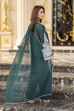 Reshmi RA7 Bottle Green Embroidered 3pc Raw Silk Suit with Shalwar
