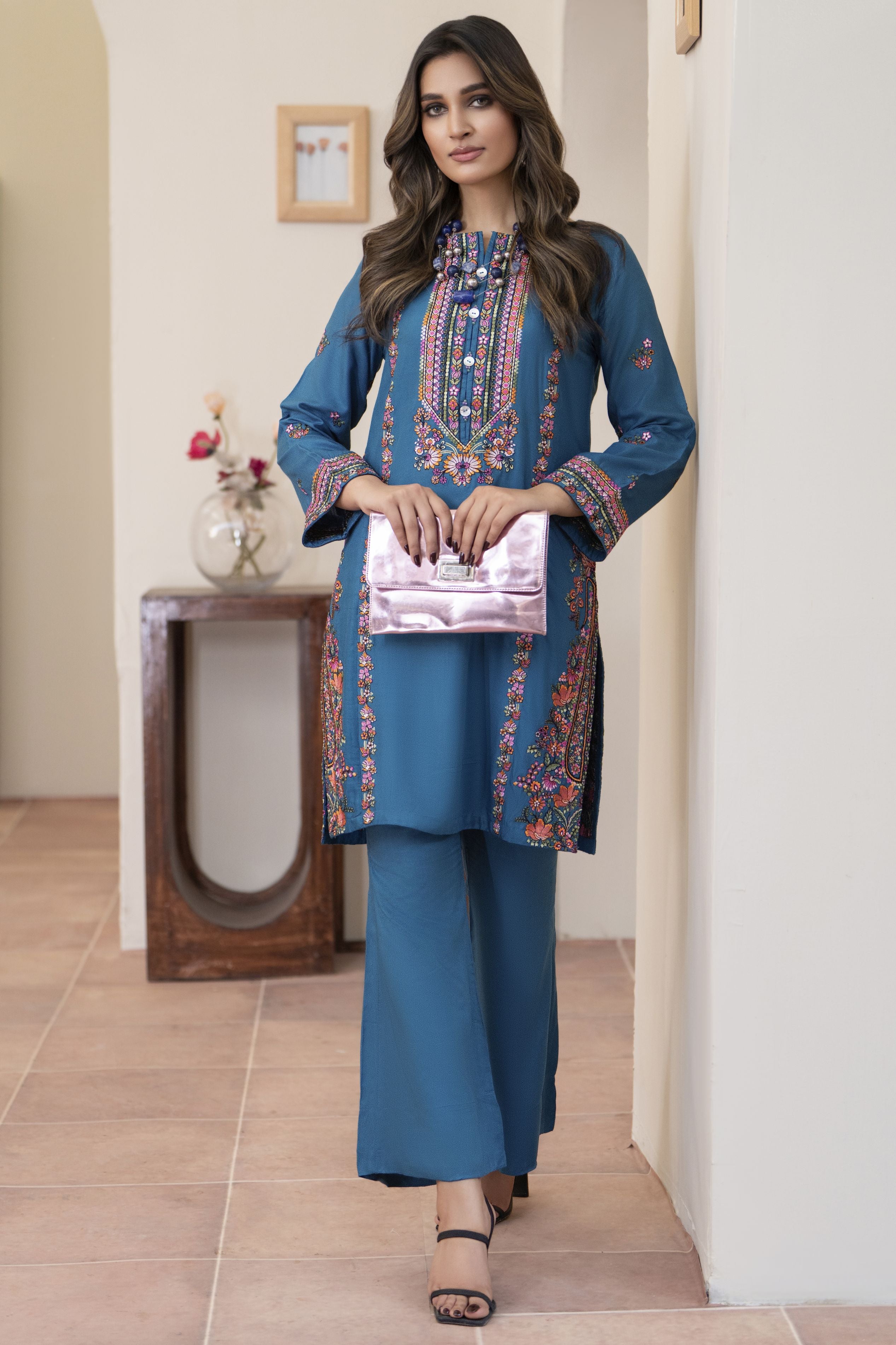 Bloomline Ready to Wear Embroidered Casual Dress by Zaiwa ZBRW3