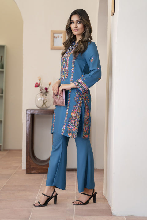 Bloomline Ready to Wear Embroidered Casual Dress by Zaiwa ZBRW3 Medium Bloomline Ready to Wear Embroidered Casual Dress by Zaiwa ZBRW3 Medium