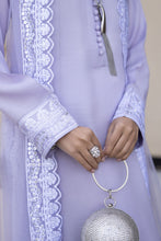 Aleezay Evara 3pc Raw Silk Embroidered Long Frock Ready to Wear Suit EZ6