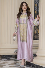 Sakeena 2pc Printed Charmeuse Handworked Kaftan – Lamis – CS6