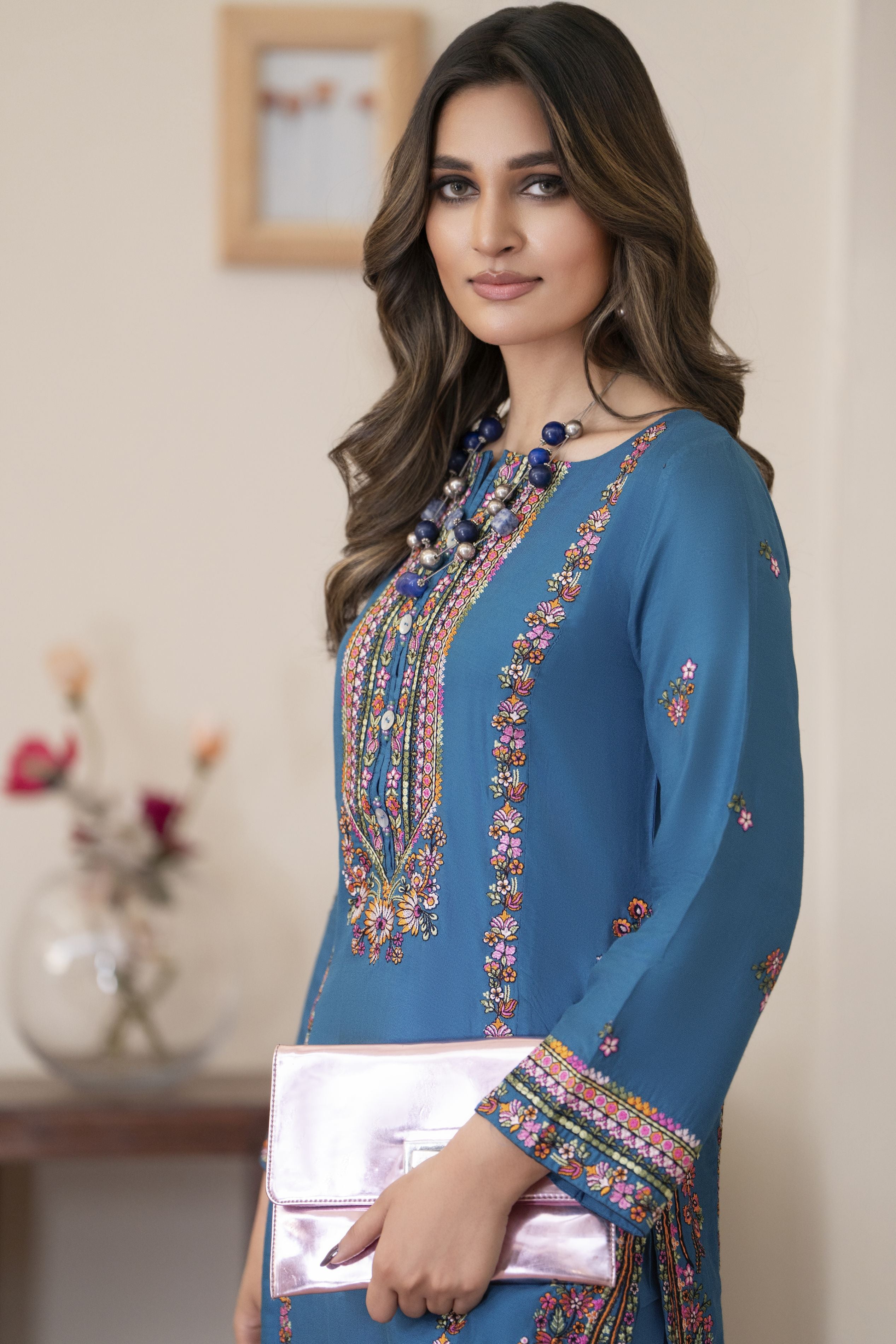 Bloomline Ready to Wear Embroidered Casual Dress by Zaiwa ZBRW3