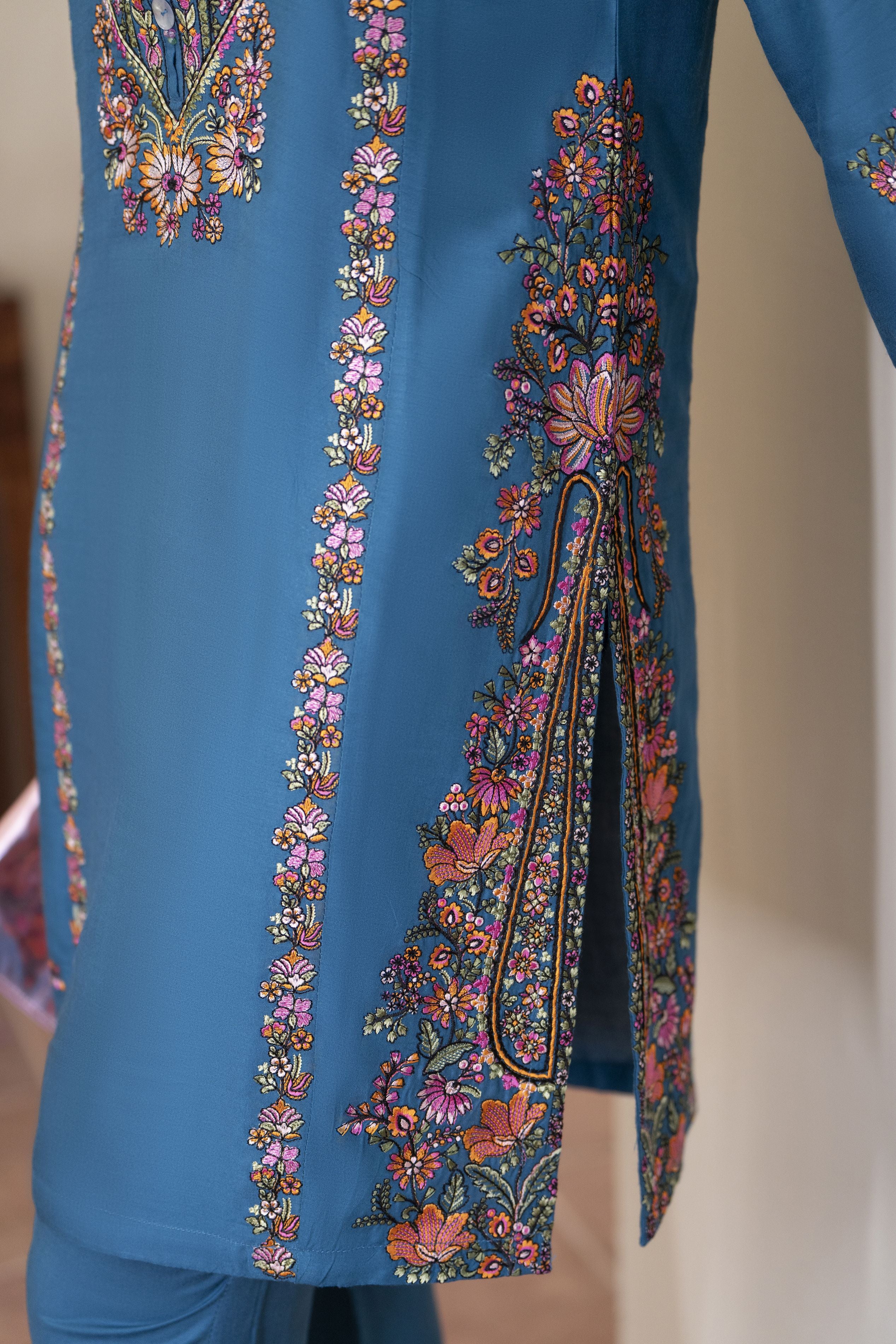 Bloomline Ready to Wear Embroidered Casual Dress by Zaiwa ZBRW3