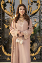 Reshmi RA4 Nude Embroidered 3pc Raw Silk Suit with Chiffon Dupatta