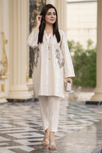 Cotton Canvas by Zaiwa – 2pc Ivory Cotton Handwork Dress CCZ4